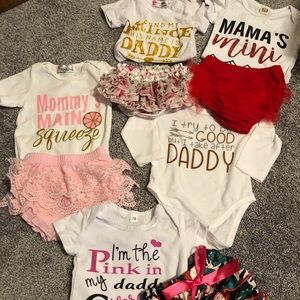 Baby girl outfits size 6-12 months